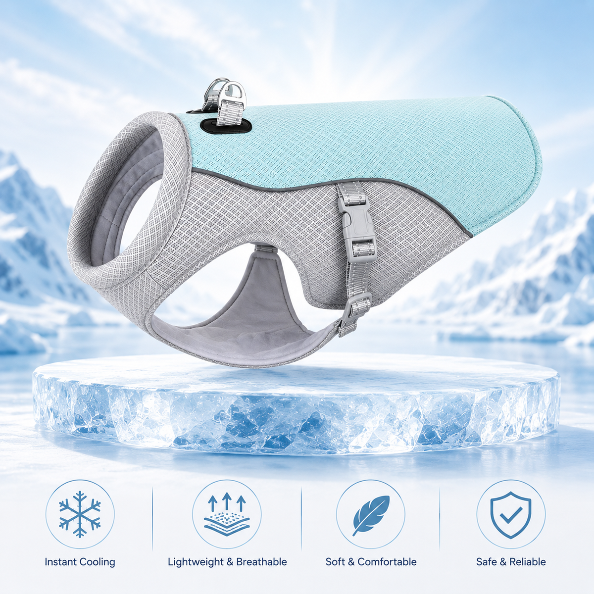 CoolPaw™ Cooling Vest for Dogs — showing breathable mesh fabric detail